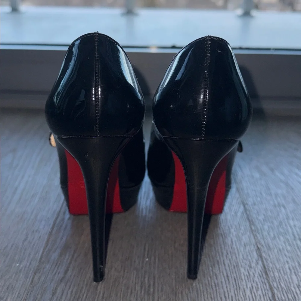 Christian Louboutin Black Patent Leather Heels - Picture 4 of 10
